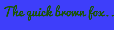 Image with Font Color 1A5402 and Background Color 3E3EFA